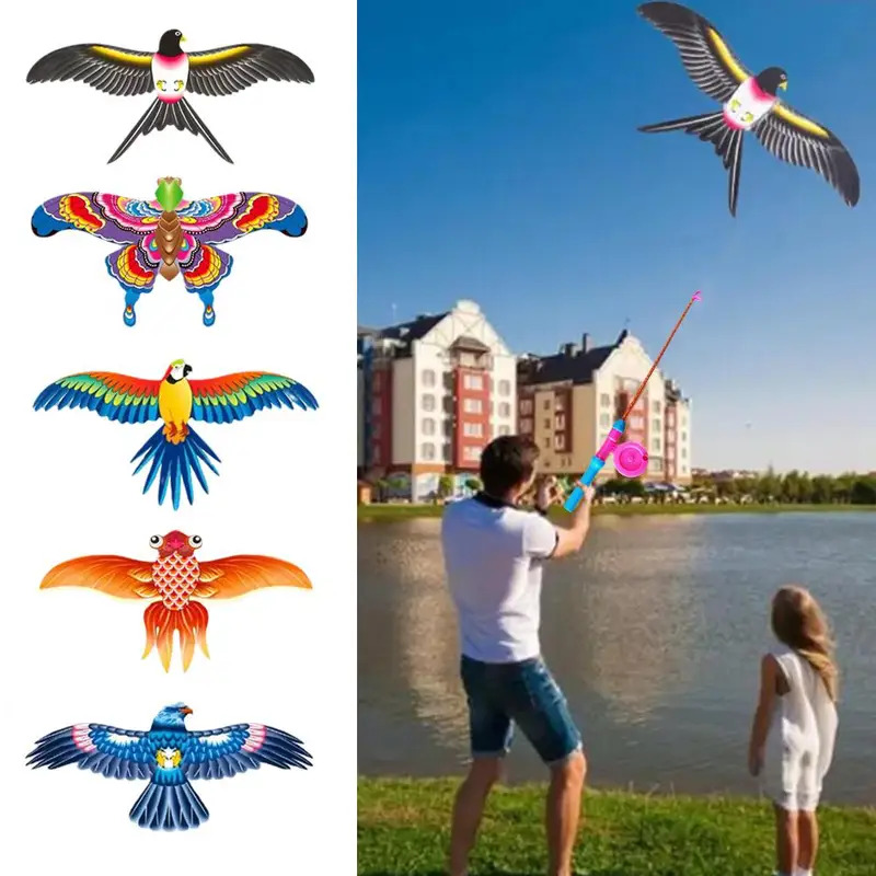 Fishing Equipment Kids - Cerf-volant pliable pour enfants, jouet d'aigle